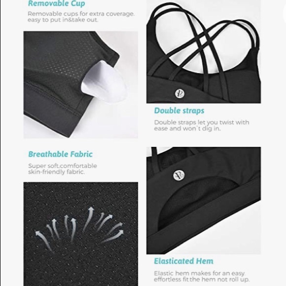 Black So Sexy CrossBack Smart Tech Bra U Pick - Picture 4 of 5